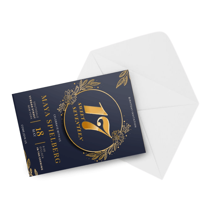 Metallic Foil invitation card